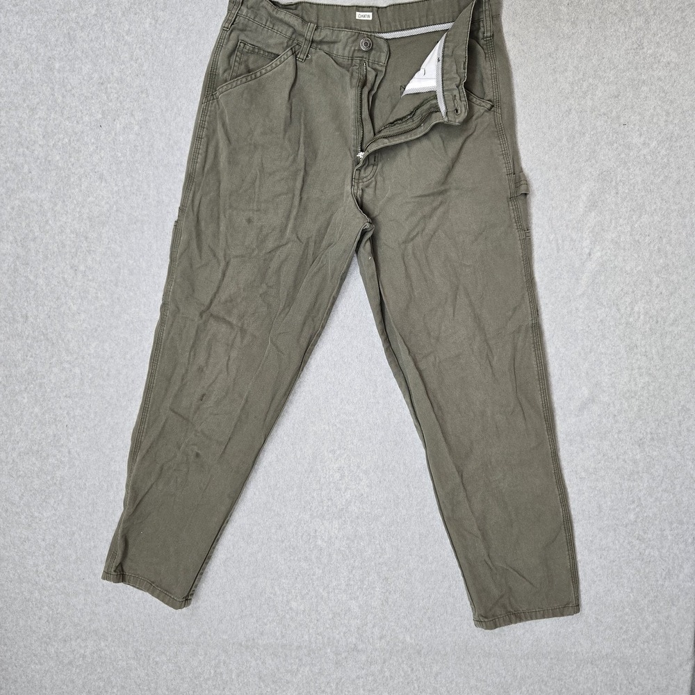 Katin Men Pants 31 Green Carpenter Workwear Canvas 27" Inseam Outdoor